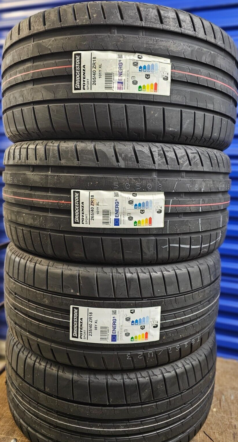 4X TYRES BRIDGESTONE POTENZA SPORT 265/40 ZR18 235/40 ZR18 4X TYRES BRIDGESTONE POTENZA SPORT 265/40 ZR18 235/40 ZR18