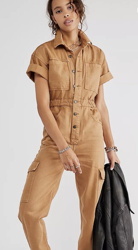 

Комбинезон Free People Marci Utility Комбинезон с карманами-карго Свободный коричневый  НОВИНКА, Tan