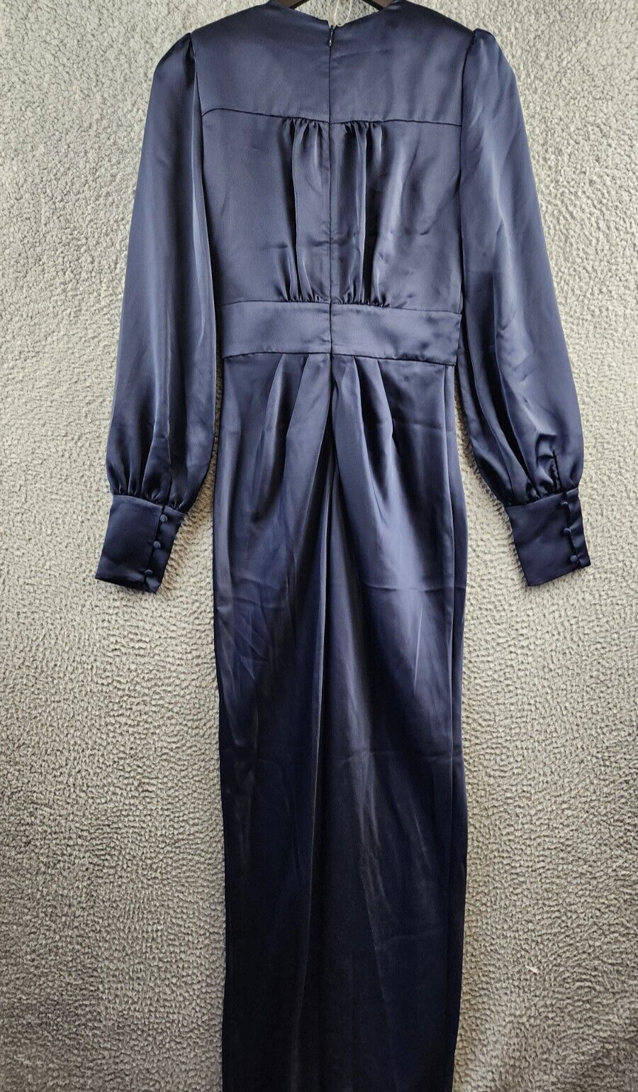 Ramy Brook Madelane Plunging Maxi Dress Women's 0 Navy Solid Back Zip Closure - Picture 16 of 19