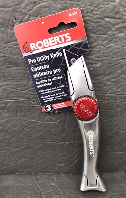 Roberts Pro Utility Knife With Magnetic Blade Holder 3 Blades Included New