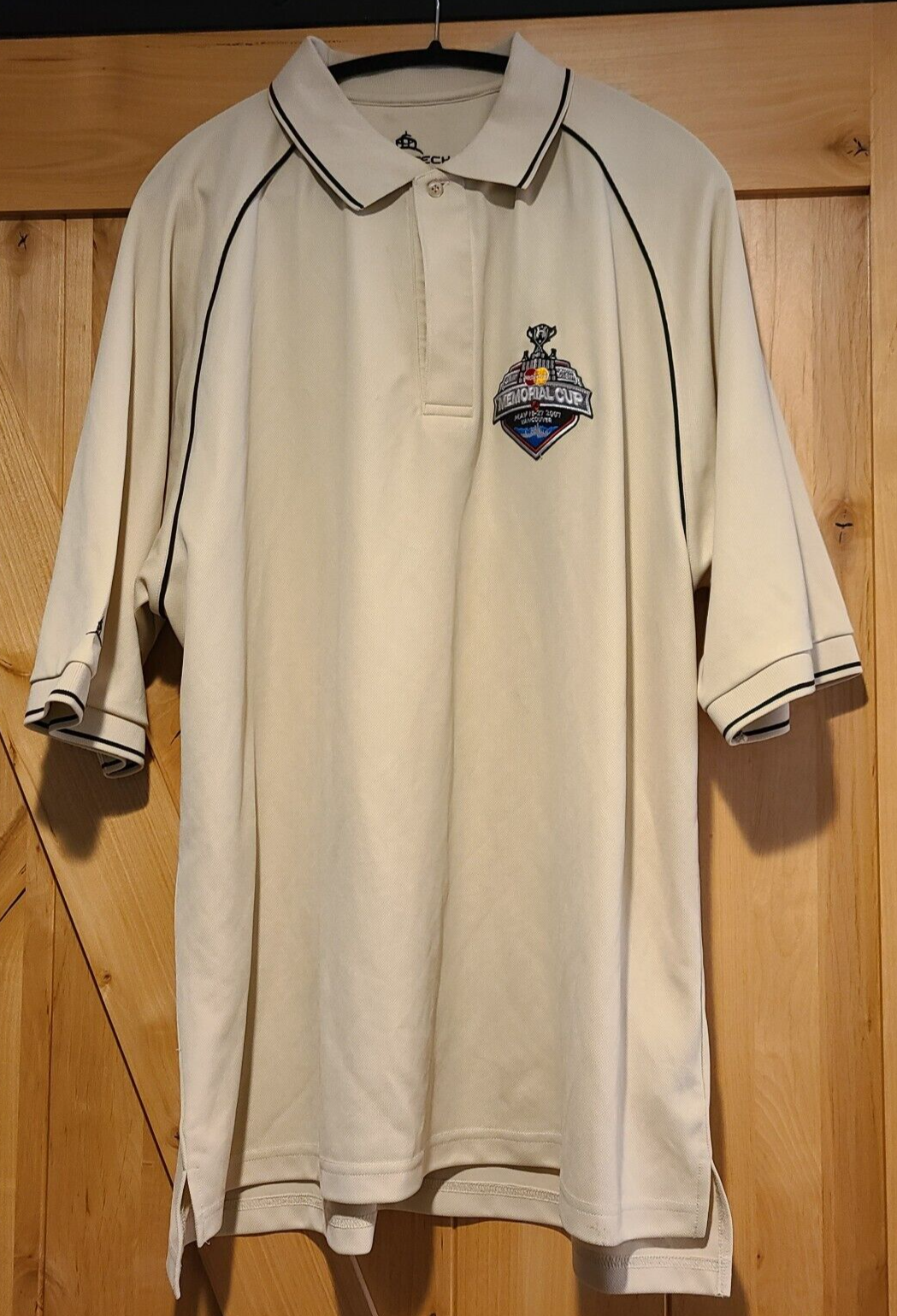 Stormtech Polo Shirt Men 2XL Tan Short Sleeve MC Memorial