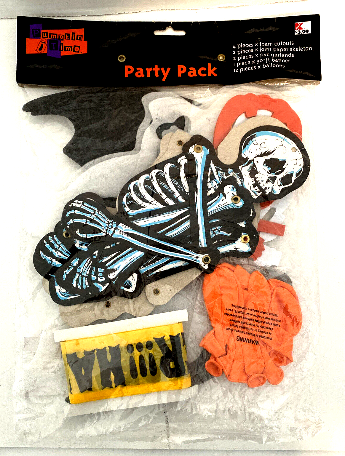 Halloween Party Pack Decorations Skeleton Ghost Banner Balloon ...