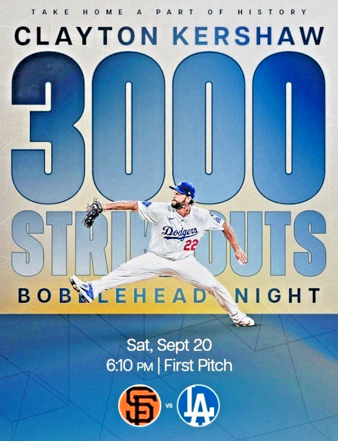 Clayton Kershaw 2000奪三振記念フィギュア② 👑⚾️ Clayton Kershaw 3000 Strikeout LA Dodgers Bobblehead 9/20