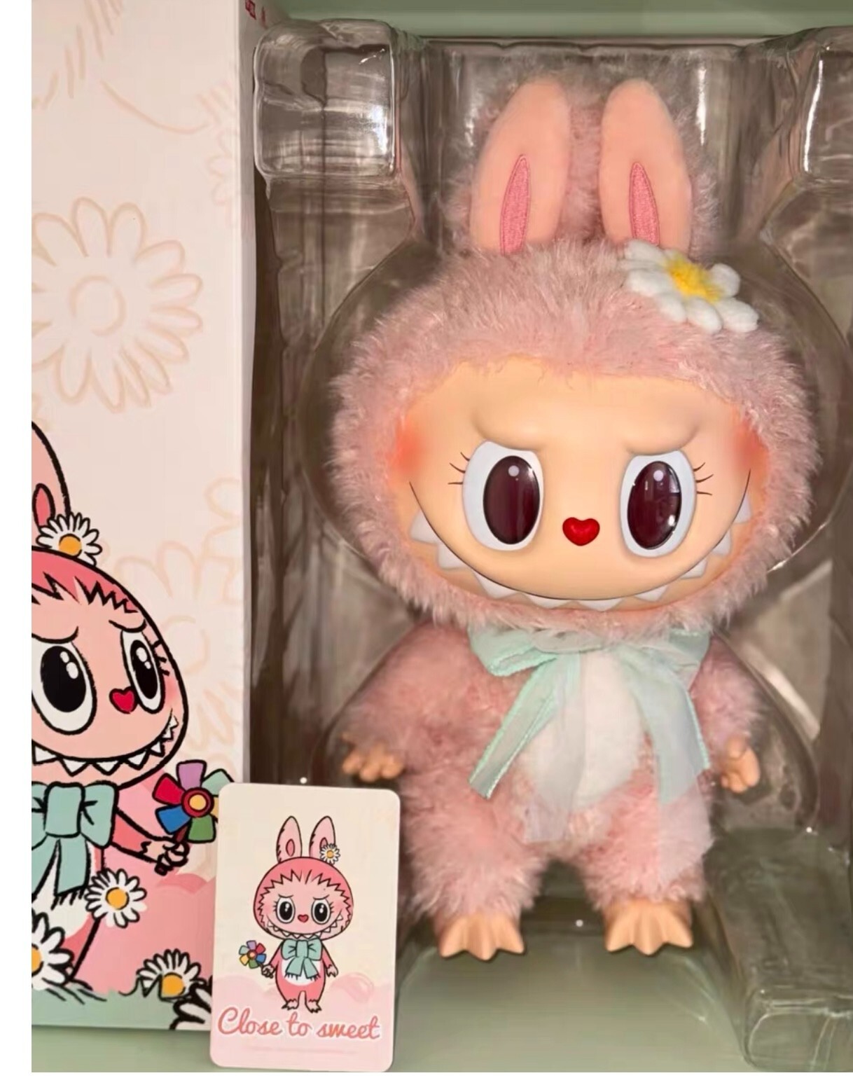 新品POPMART LABUBU MOKOKO 第1代 ぬいぐるみ キーホルダー Pop Mart Labubu Mokoko Close to Sweet Vinyl Plush Pendant - JP
