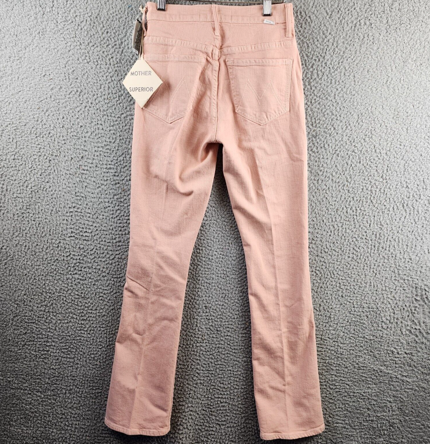 Mother the Insider Hover High Rise Straight Jeans Women's 24 Peach Parfait Solid - Picture 13 of 15
