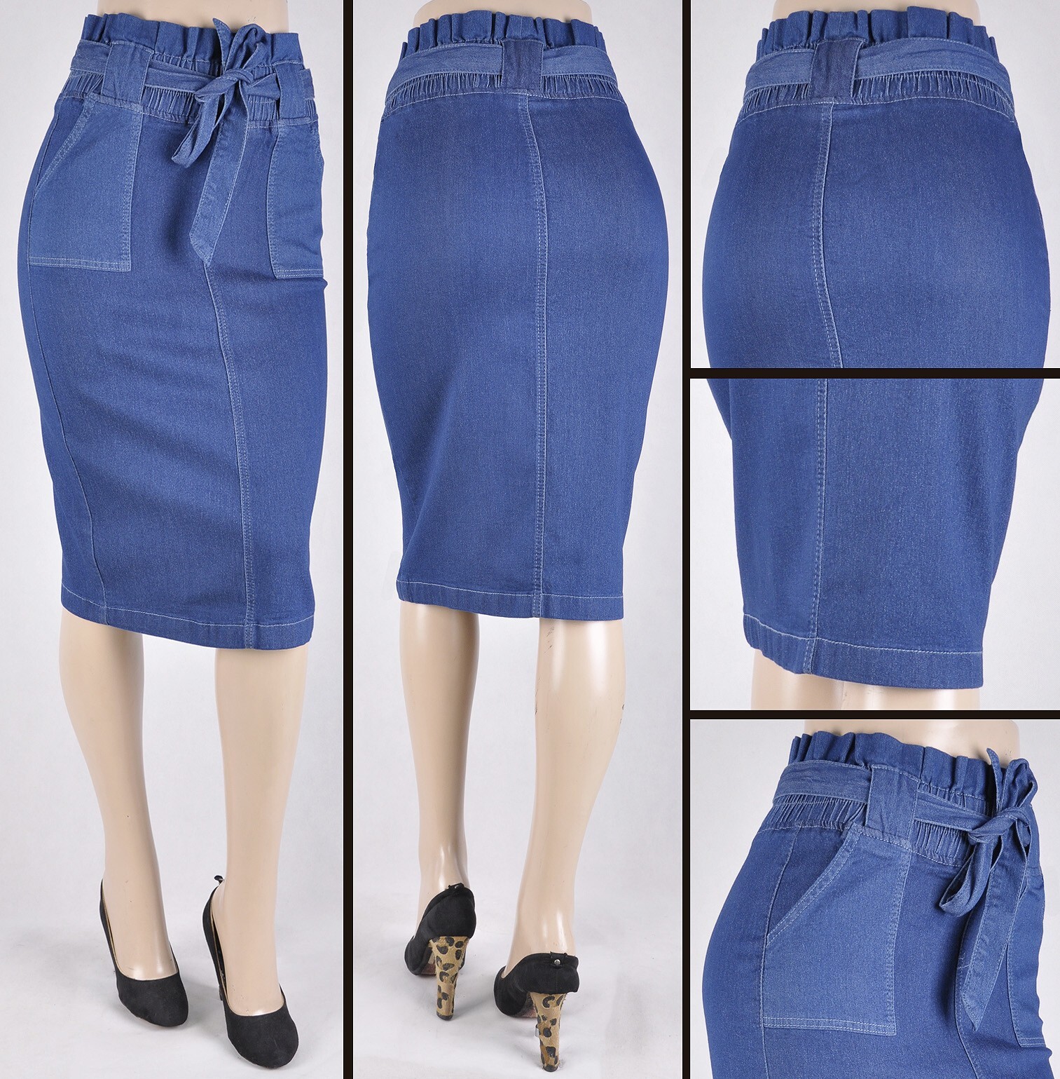 デニム・ジーパン [NEVY] Magna denim long skirt (2 color) Lu's Chic Women's High Slit Maxi Denim Skirt Washed Summer