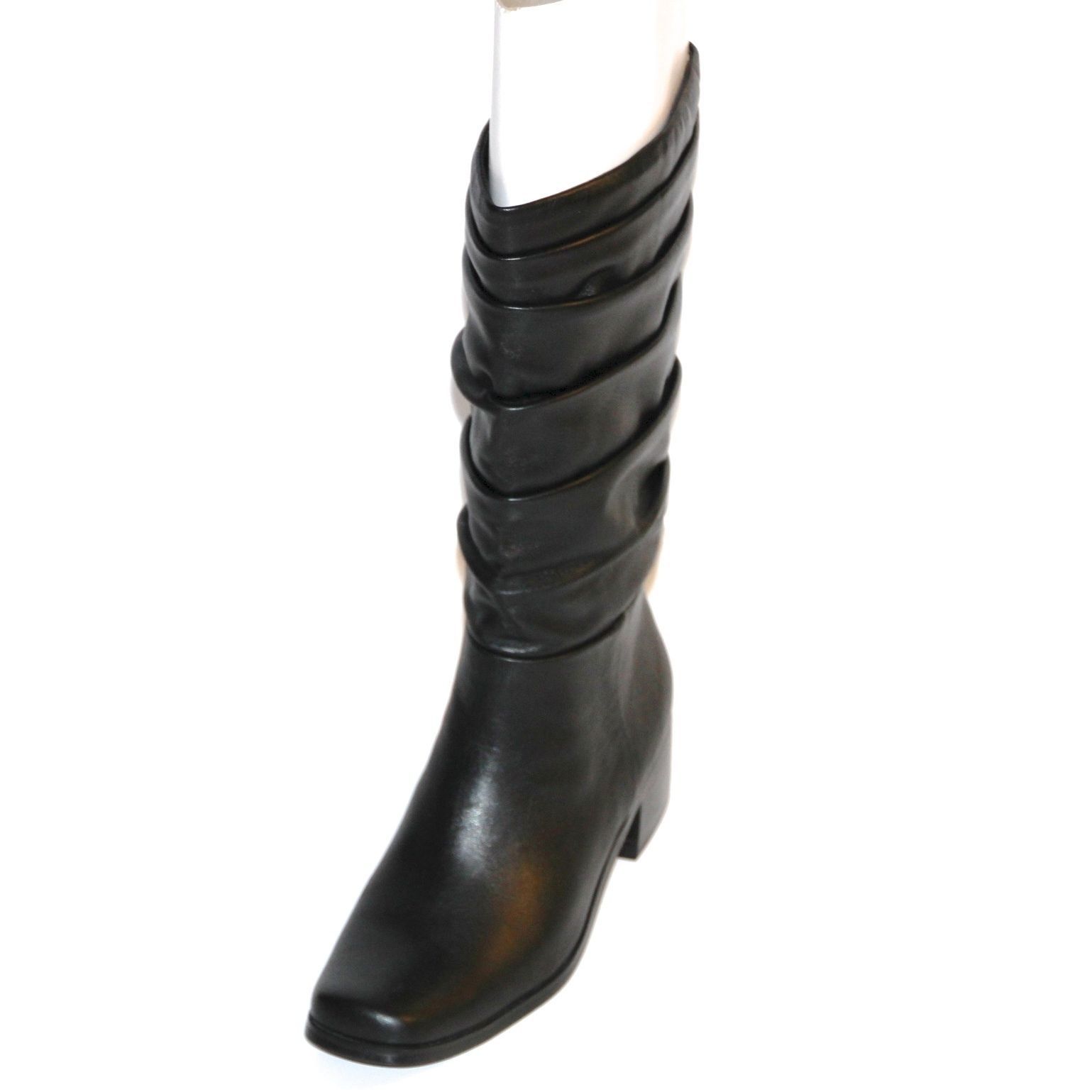 Women's Striped Leather Boots