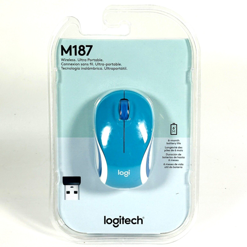 Logitech Wireless Mini Mouse Portable 1000 DPI Optical 3-Button USB Portable