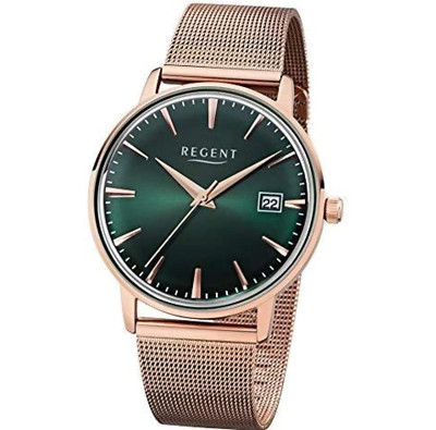 Regent Men's 39mm Rose Gold with Green Dial Stainless Steel Watch - 11140142