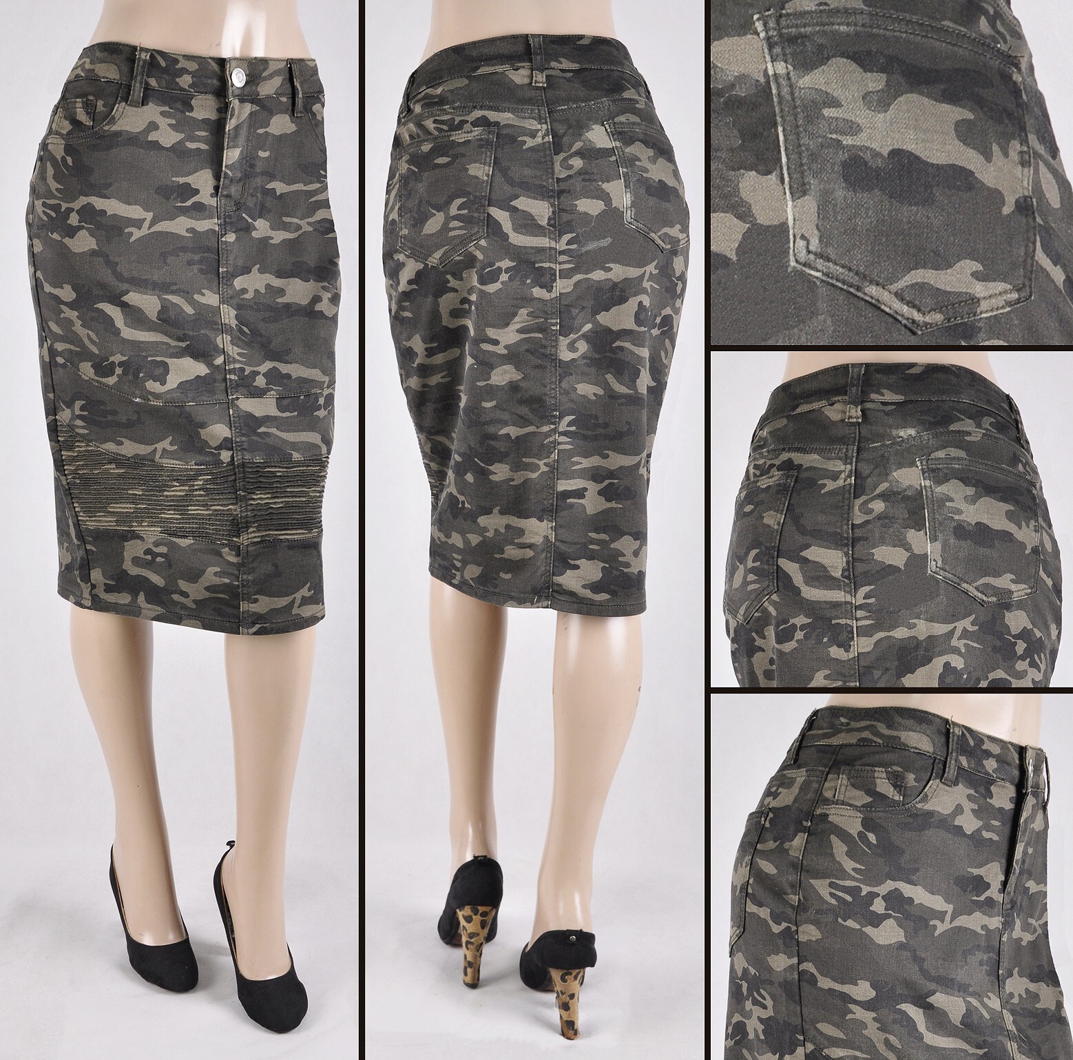 スカート AVANDRESS Camouflage Long Denim Skirt CAMO AD43SK51CA Cassie Cargo Maxi Skirt - Woodland Camo – AFRM