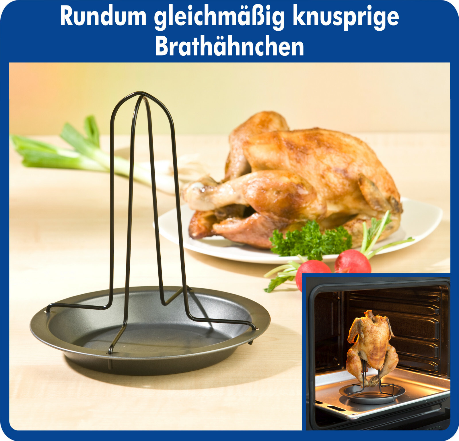 Hähnchenbräter Brathähnchen Hähnchengriller BBQ Grill Ofen Edelstahl Hähnchen 