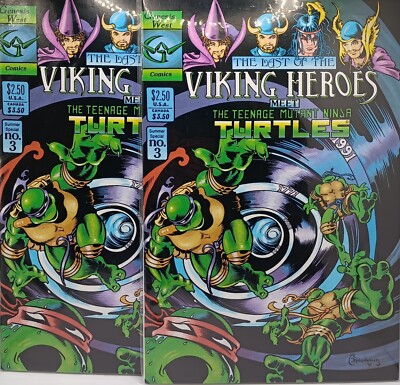 Viking Heroes Meet Teenage Mutant Ninja Turtles, #3, Genesis West, 1991 (MK-428)