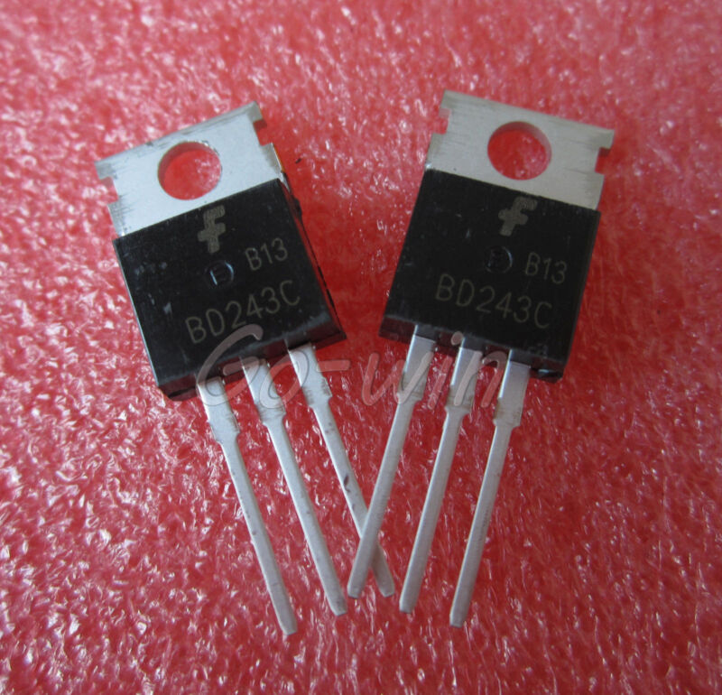 2pcs Bd243c Transistor Npn 100v 6a To-220 New
