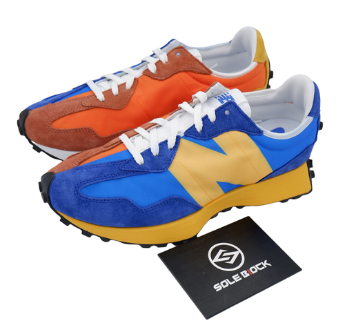 New Balance 327 Marine Blue Orange MS327LAA | eBay