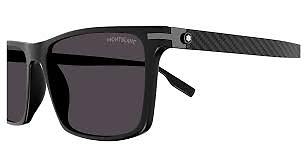 MONTBLANC MONT BLANC MB0249S-001 BLACK BLACK GREY SUNGLASSES