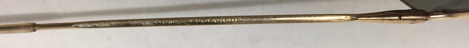 VINTAGE GOLD TONE 50s - 60s CAT EYE ART TO WEAR POLAROID SUNGLASSES MADE FRANCE