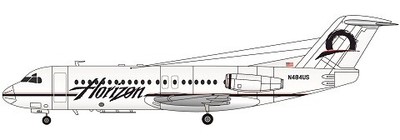 F-rsin 1/144 Fokker F-28-4000 Horizon Air FRP4116