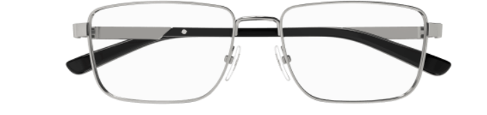 Pre-owned Gucci Gg1291o 001 Gunmetal Rectangular Men's Eyeglasses In Clear