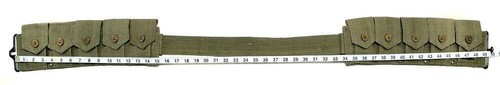 US M1 Garand M1923 Cartridge Belt Dark OD Marked JT&L 1944 will fit up to 49"