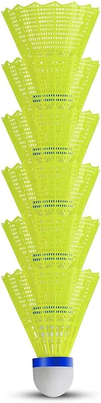 High Durability 6 Pack Nylon Badminton Shuttlecocks Badminton Birdies Windproof