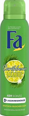 6er Pack Fa Caribbean Lemon Deospray, Langanhaltenden Schutz 6 x 150 ml Neu