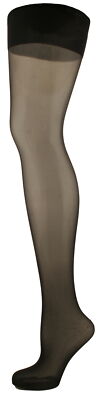 Ex-Store High Waisted 15 Denier Slimming Tights with Shine Appearance Black