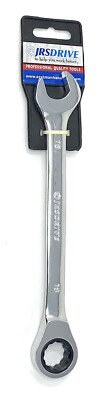 JRSDRIVE 2pc Ratcheting Combination Wrench Metric 18mm CRV 12pt Mirror Finish