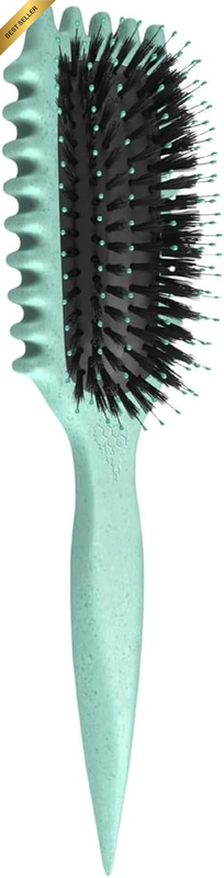 Hair Brush, 5-In-1 Tool for Effortlessly Defined Curls, Waves & Coils, Reduces F