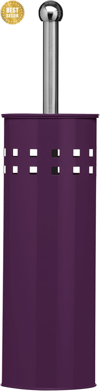 Housewares Toilet Brush and Holder - Purple,H38 X W10 X D10Cm