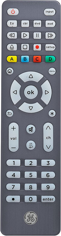GE Backlit Universal Remote Control for Samsung, Vizio, LG, Sony, Sharp, Roku, A