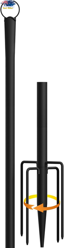 9FT String Light Poles for Outdoor Use - 1 Pack Adjustable Patio Decor