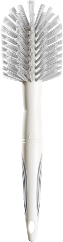 2In1Clean Bottle and Teat Brush, Extra Wide, Soft yet Durable Nylon Bristles for