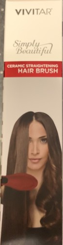 Vivitar Simply Beautiful Ceramic Hair Straightening Brush RED