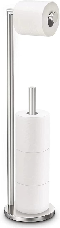 YUET Freestanding Toilet Roll Holders Free Standing Folding Paper Holder Toilet 