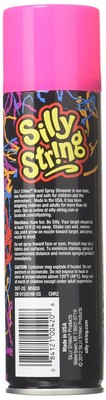 Silly String Spray Streamer (Assorted Colors) (Pack of 12)(3 Oz cans) Standard