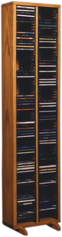 Cdracks Media Furniture Solid Oak Tower for CD Capacity 160 Cd'S Honey Finish 20