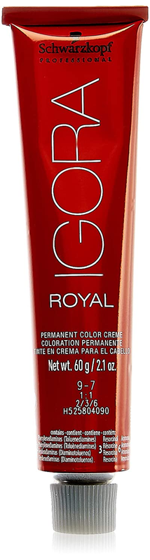 Professional Igora Royal Hair Color, 9-7, Extra Light Copper Blonde, 60 Gram