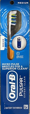 (8) Oral-B Pulsar Battery Powered Toothbrush, Medium, Lot