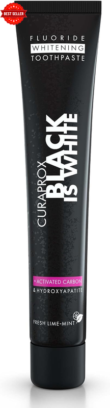 Black Is White Toothpaste for White Teeth, Teeth Whitening with Black Activated 