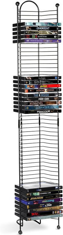 52 Dvd Bluray Games Films Tower Stand Organizer Rack Shelf Holder Storage Media
