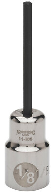 Armstrong Tools - 1/8'' x 3/8'' Dr Std. Hex Bit Socket 11-708 USA Mfg  