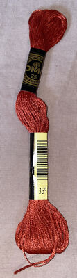 DMC Embroidery Floss #355 Rust/Red Made in France