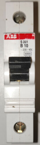 ABB Circuit Breaker --- S261-B10, 10A 1P 400V 