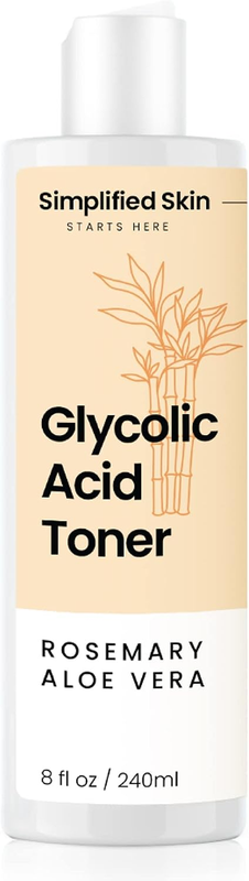 [Glycolic Acid Toner 8% for Face 8 Oz] - Exfoliating Facial Peel for Anti-Aging