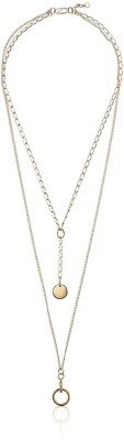 New French Connection Gold Multi Strand Necklace $58 Tags #FC46