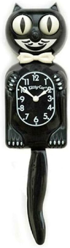 Felix Cat Classic Kit Kat Wall Clock Eyes Roll Tail Wags Childrens Kid Bed Room