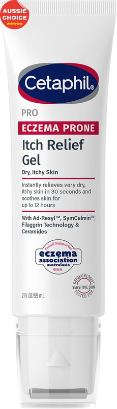 Eczema Itch Relief Gel 59ml Steroid-Free Fragrance-Free Ceramides Sensitive Skin