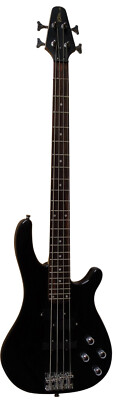 AUSVERKAUF - E-BASS JB10 MATT SCHWARZ - LONG SCALE - ELEKTROBASS - MASSIVKÖRPER