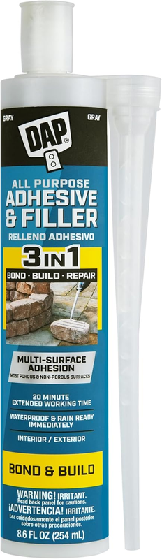 DAP All Purpose Gray Adhesive and Filler 8.6 Oz Strong Multi-S...