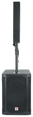 Rockville RPG-AR15 Full DJ System w/ 15  Powered Subwoofer + Line Array Speaker